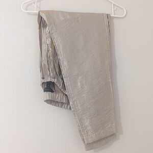 J. Crew Woman’s Pants Size 6 Ankle Gold Shimmer Pockets Tie Waist